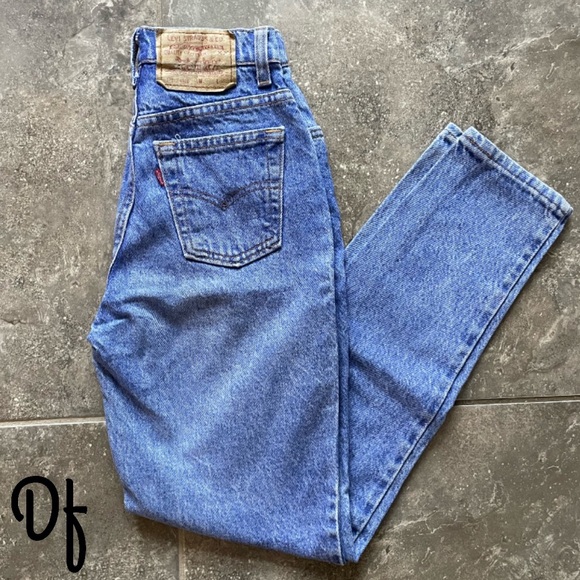 Vintage Levi’s 512xx Tapered Leg Sky Blue Jeans Size 23 Waist - Picture 1 of 11